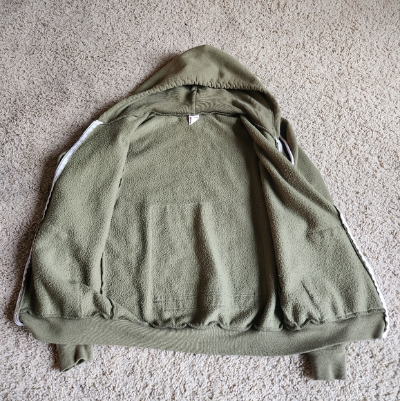 Women's F497 American Apparel Flex Fleece Zip Hoodie in Barrack Green Size Small - Picture 6 of 7